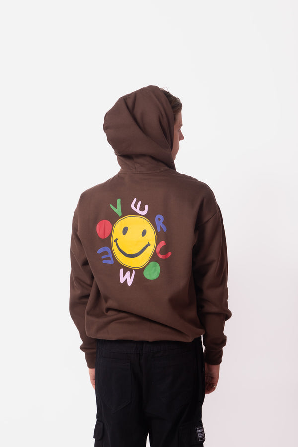 Moletom Overcome Canguru Smile Marrom