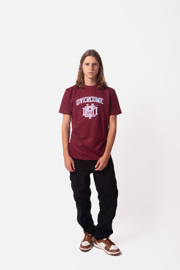 Camiseta Overcome Crossed Bordô