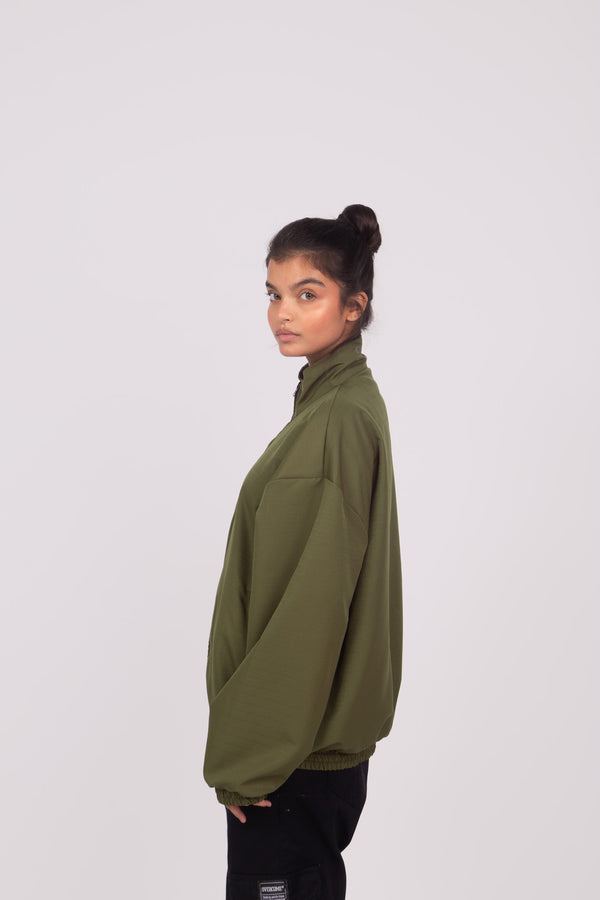 Corta Vento Overcome RipStop "Collar Neck" Verde Militar