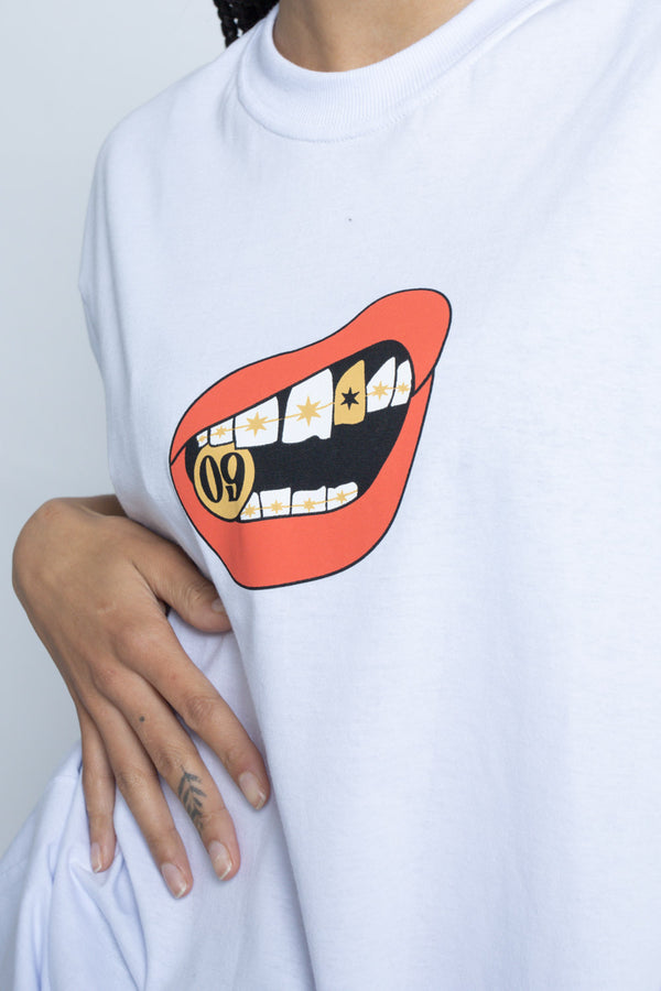 Camiseta Overcome X Boca de 09 Golden Tooth  Branca