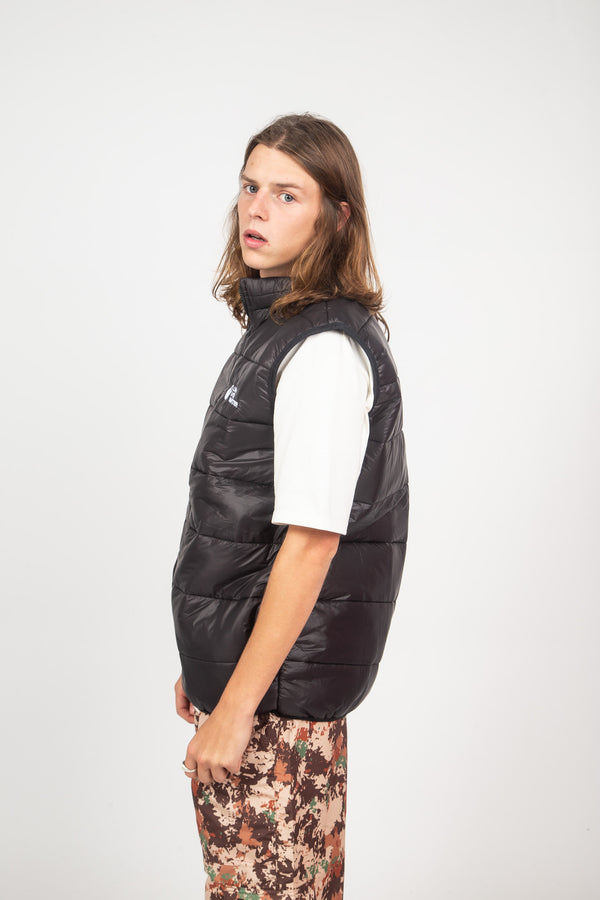 Colete Puffer Una Vita Water Logo Preto