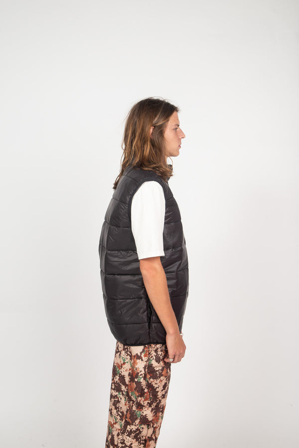 Colete Puffer Una Vita Water Logo Preto