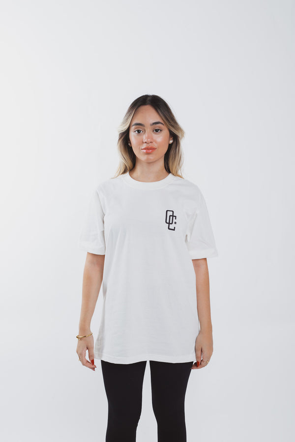 Camiseta Overcome Big Script Off White