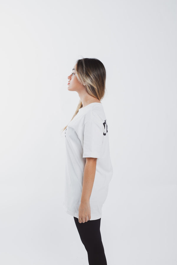 Camiseta Overcome Big Script Off White