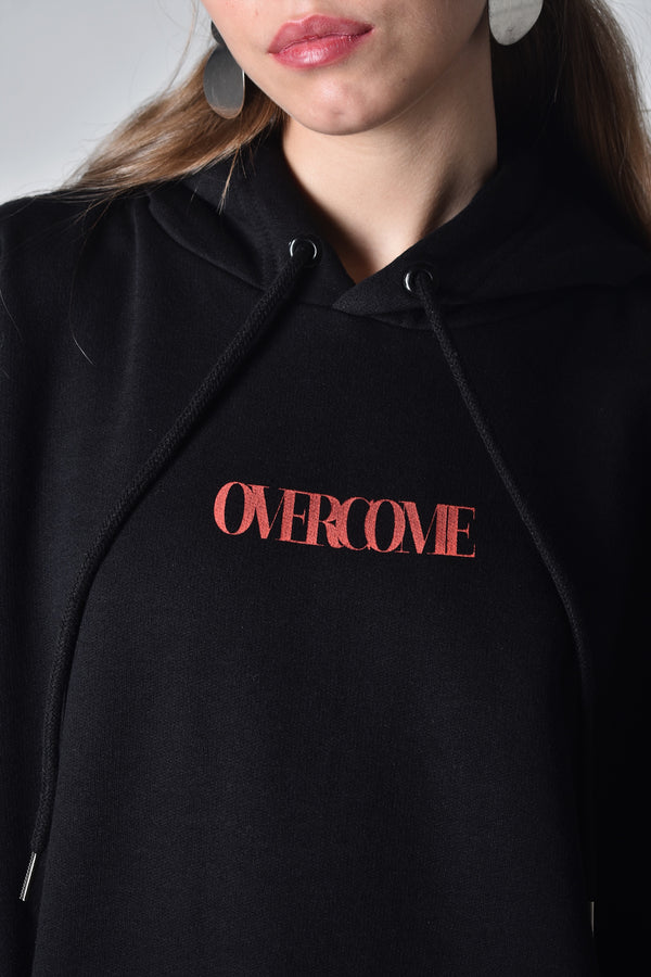 Moletom Overcome Canguru Subscript Preto/Vermelho
