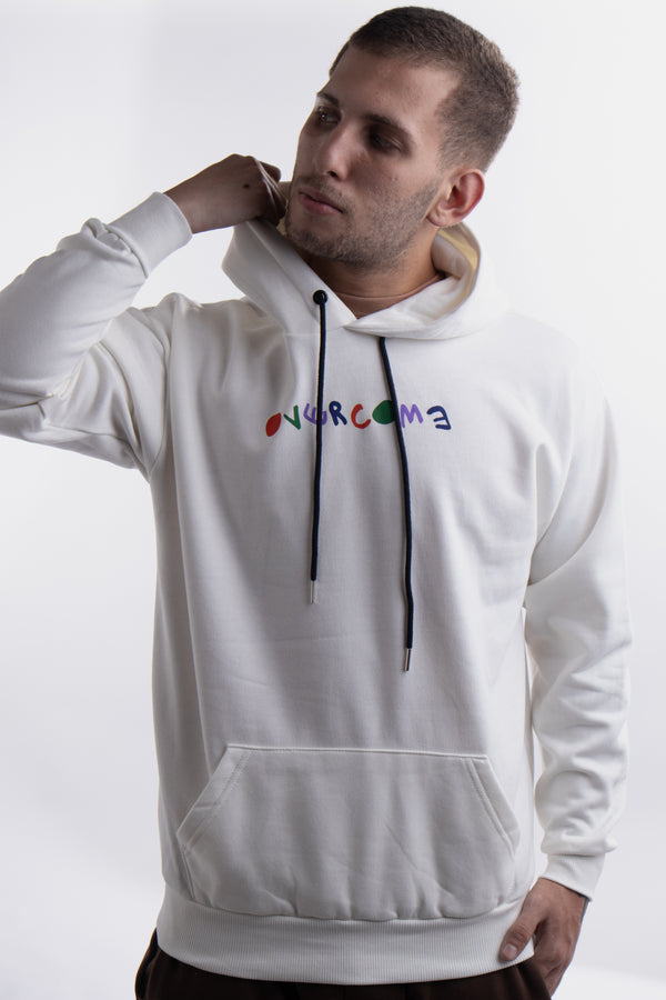 Moletom Overcome Canguru Script Fun Off White