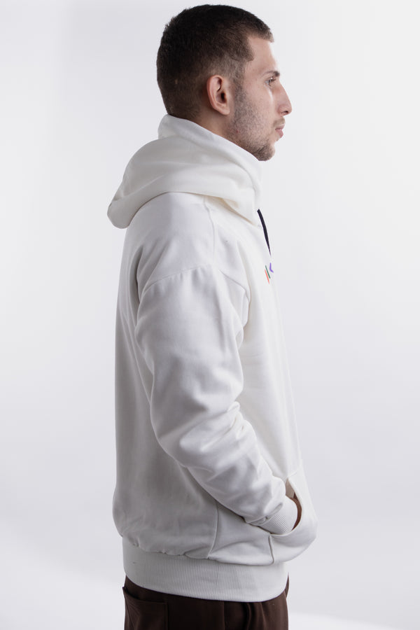 Moletom Overcome Canguru Script Fun Off White