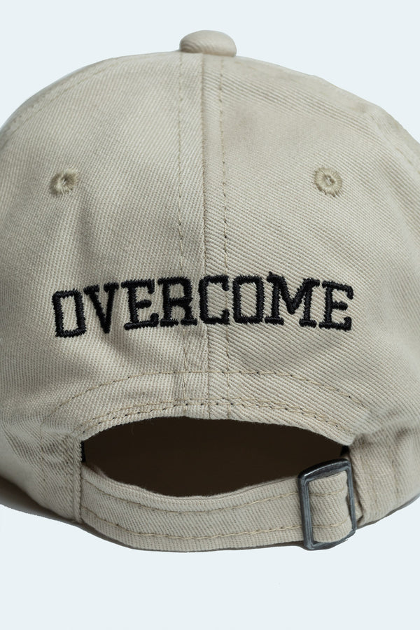 Boné Dad Hat Overcome "Logo" Bege
