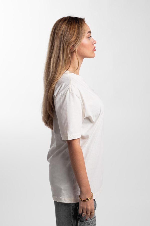 Camiseta Overcome Juvenil Gothic Circle Off White