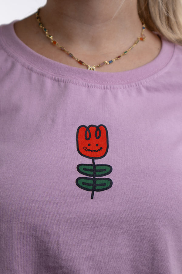 Cropped Overcome Tulip Rosa Bebê