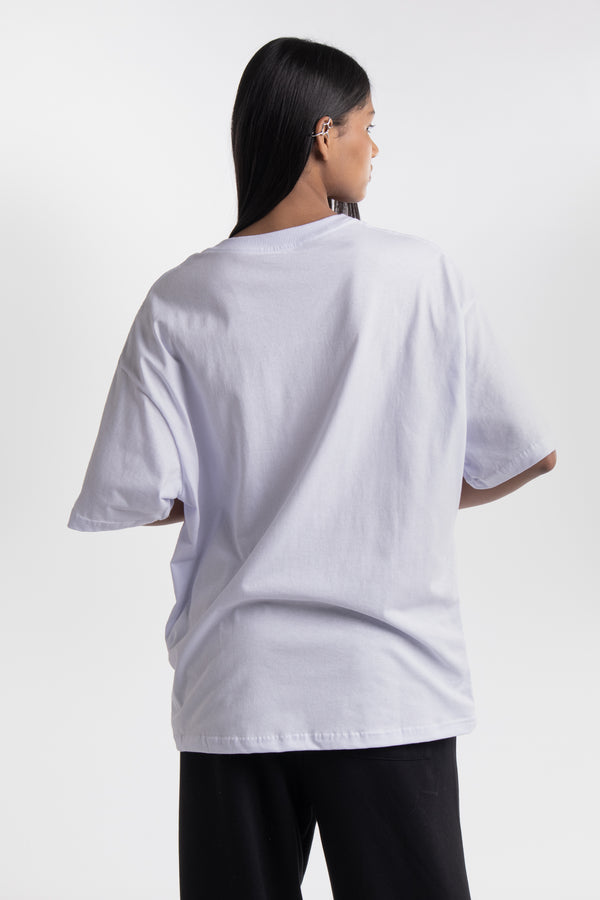 Camiseta Oversized Overcome Abstract Branca