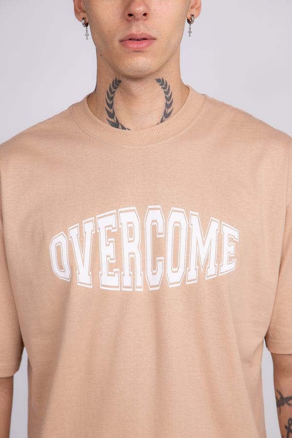 Camiseta Overcome "College" Bege
