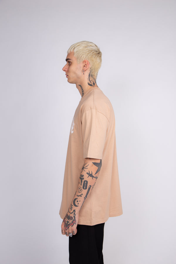 Camiseta Overcome "College" Bege