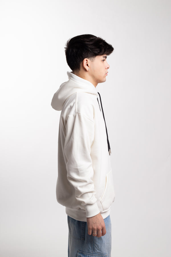 Moletom Overcome Canguru Mini Logobox Off White/Preto-001
