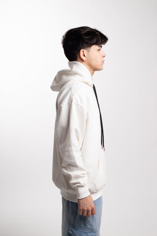 Moletom Overcome Canguru Mini Logobox Off White/Rosa-001