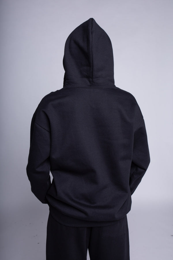 Moletom Overcome Canguru "Logo" Preto-001