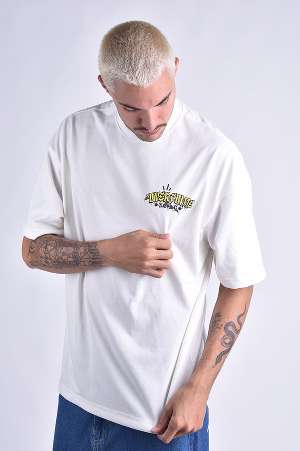 Camiseta Overcome Oversized Disturb Off White