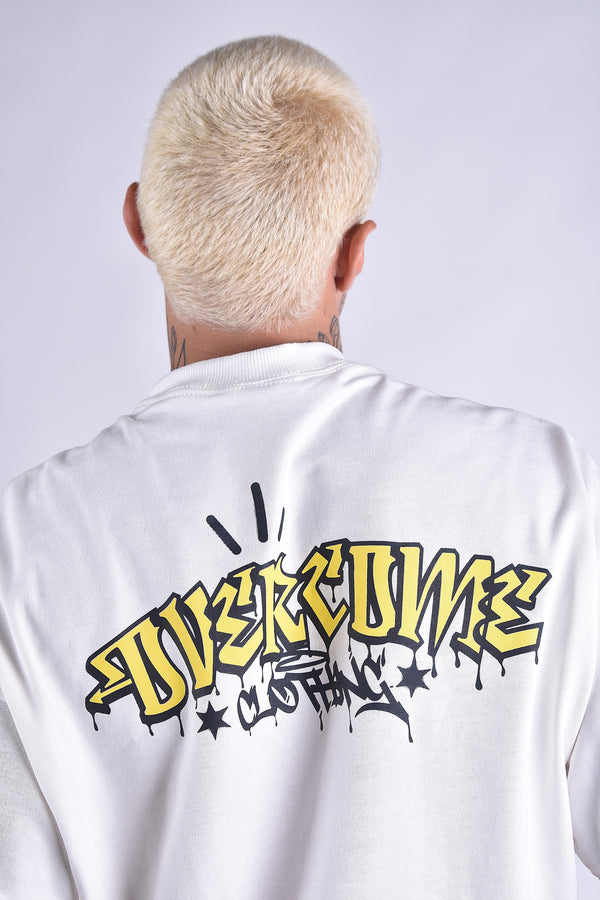 Camiseta Overcome Oversized Disturb Off White