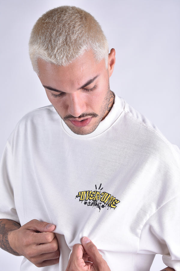 Camiseta Overcome Oversized Disturb Off White