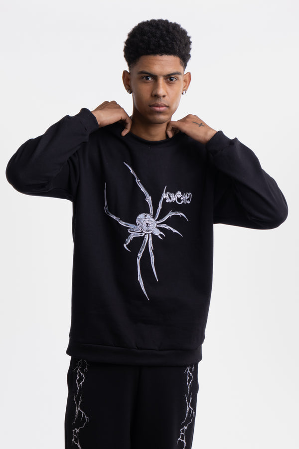 Moletom Careca Overcome Spider Preto
