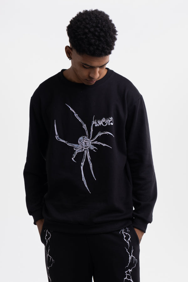 Moletom Careca Overcome Spider Preto