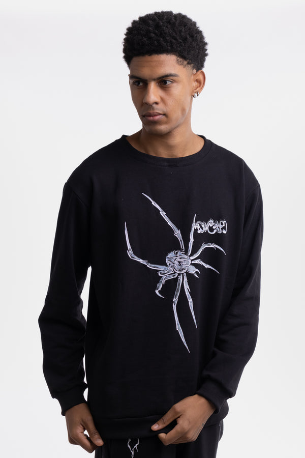 Moletom Careca Overcome Spider Preto