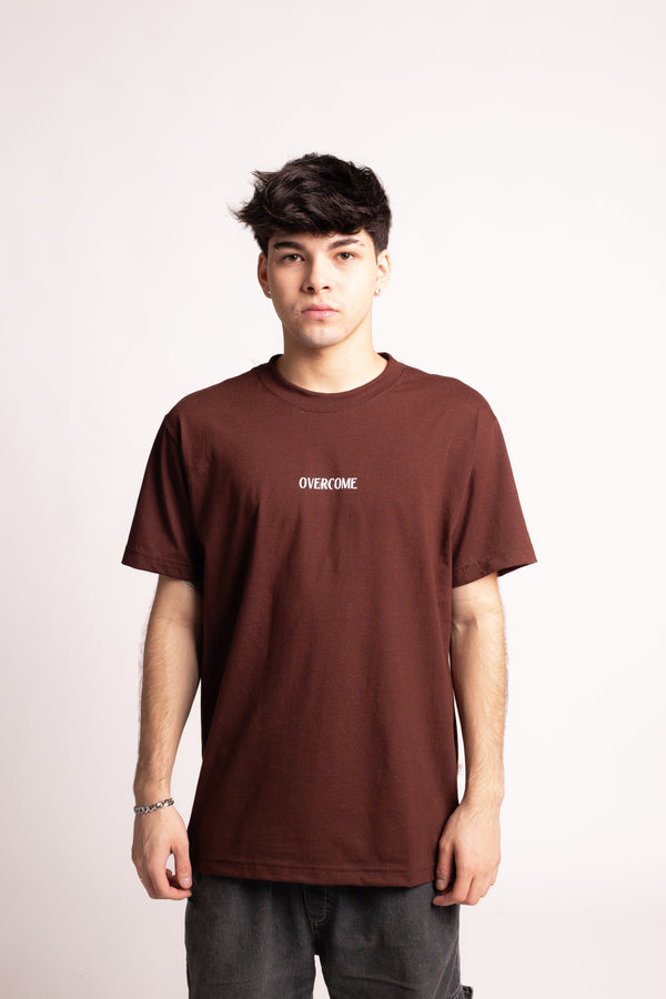 Camiseta Overcome Global Citizen Marrom