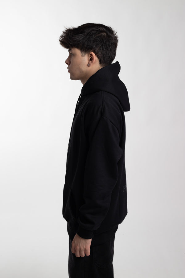 Moletom Overcome Canguru Yin Yang Vinil Preto-001