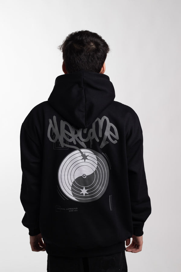 Moletom Overcome Canguru Yin Yang Vinil Preto-001