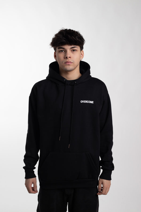 Moletom Overcome Canguru Minimalist Essentials Preto-001