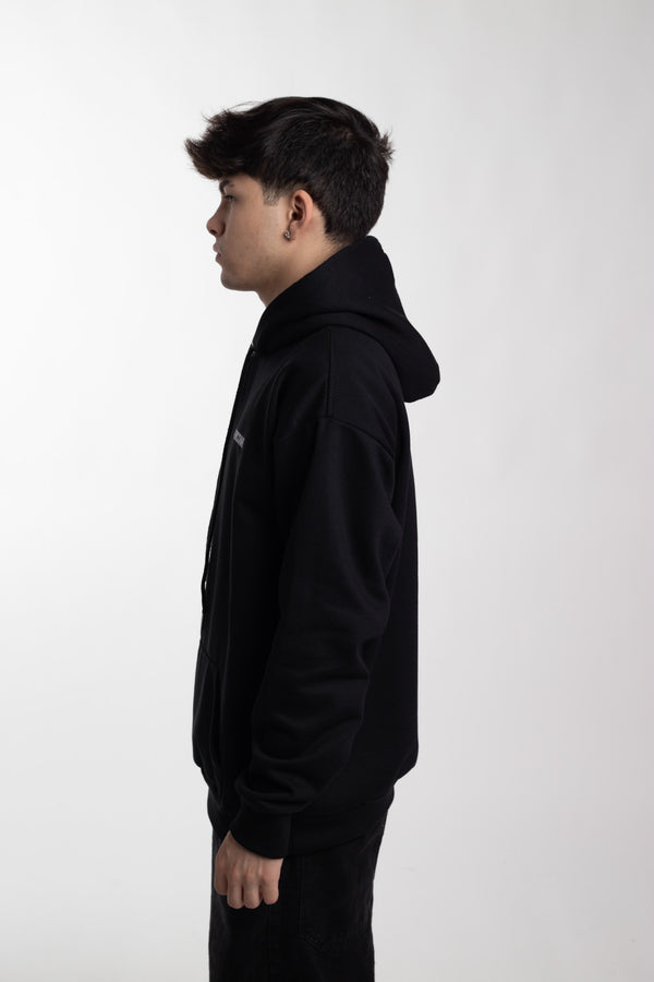 Moletom Overcome Canguru Minimalist Essentials Preto-001