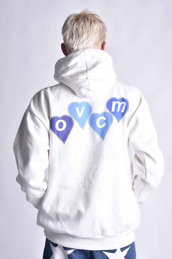 Moletom Overcome Canguru Blue Harts Off White
