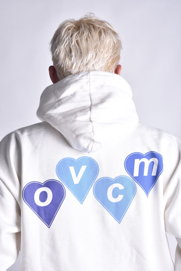 Moletom Overcome Canguru Blue Harts Off White