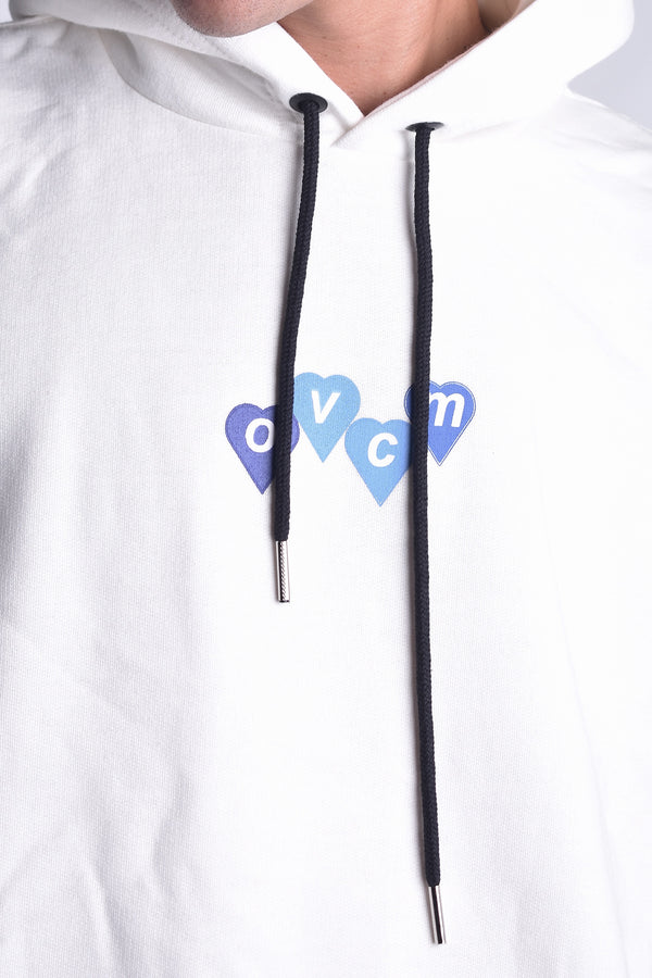 Moletom Overcome Canguru Blue Harts Off White