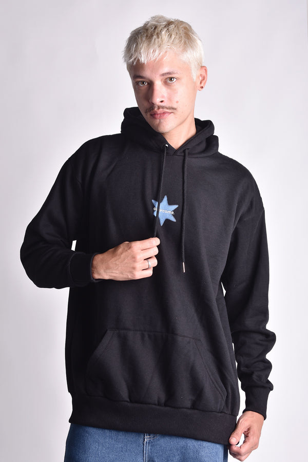Moletom Overcome Canguru Arial Star Preto