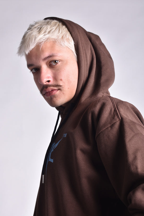 Moletom Overcome Canguru Famous Marrom