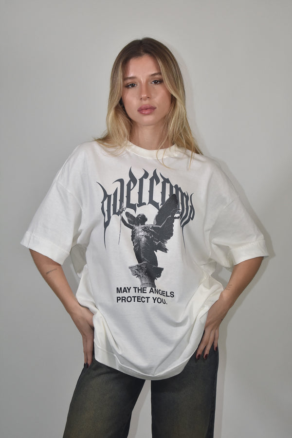 Camiseta Overcome Oversized Dark Angel Off White
