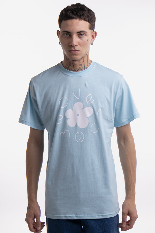 Camiseta Overcome Floral Azul