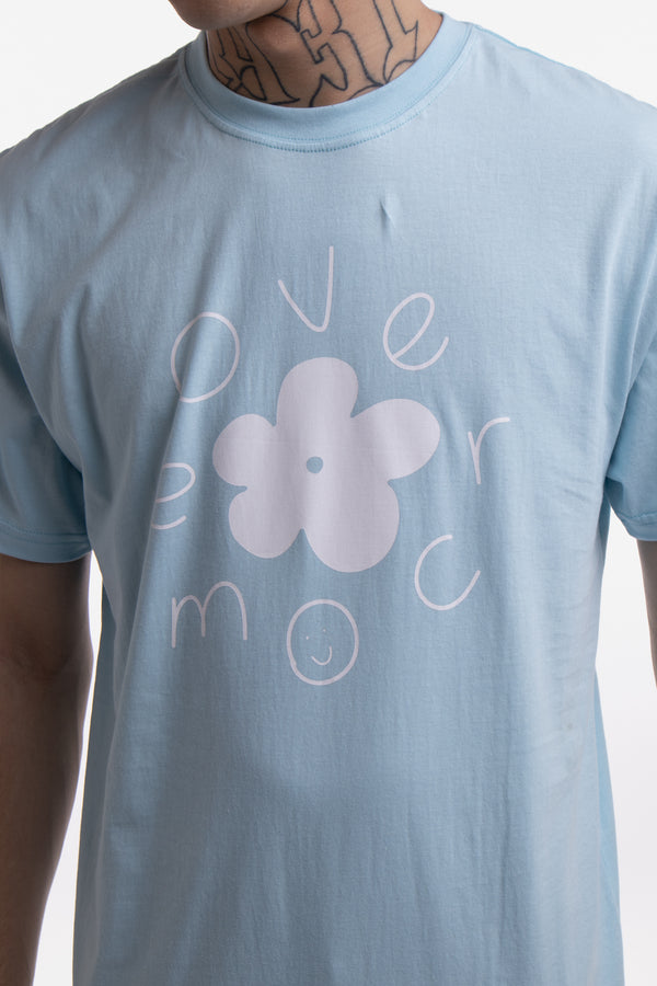 Camiseta Overcome Floral Azul