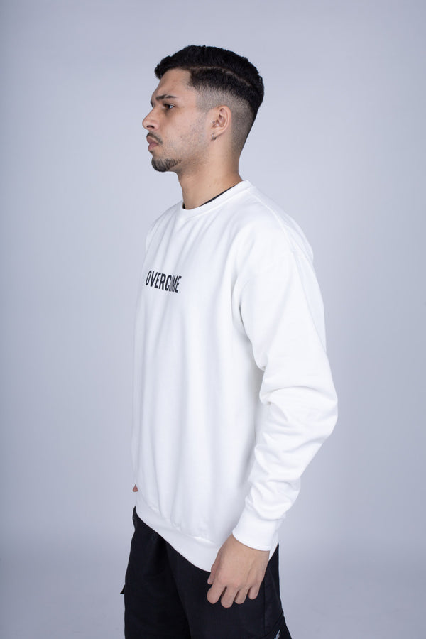 Moletom Overcome Careca "Logobox" Off White