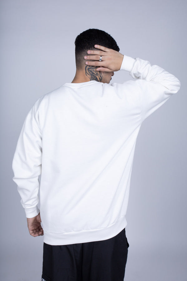 Moletom Overcome Careca "Logobox" Off White