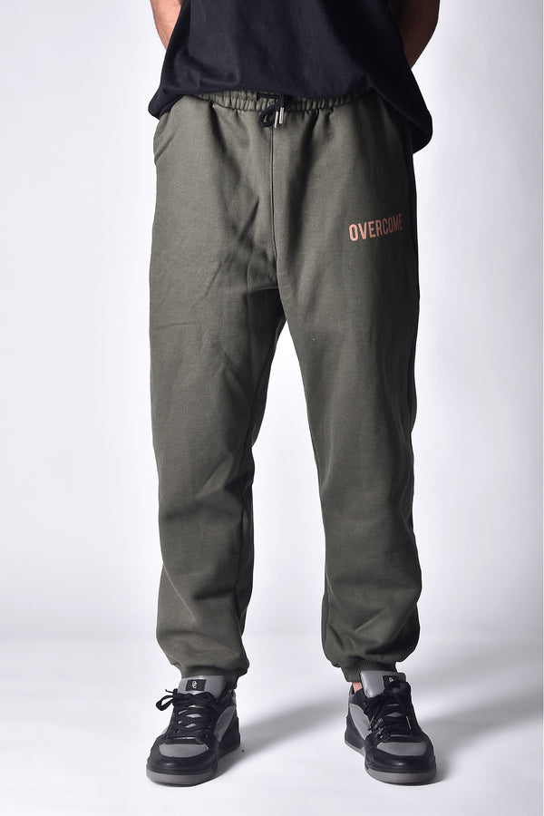 Calça Overcome Moletom Logobox Verde Militar