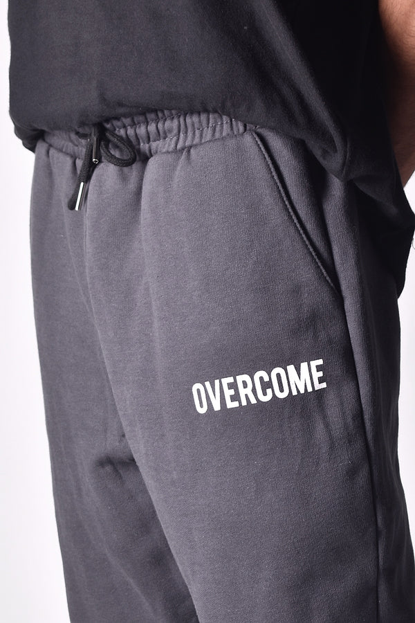 Calça Overcome Moletom Logobox Cinza Chumbo