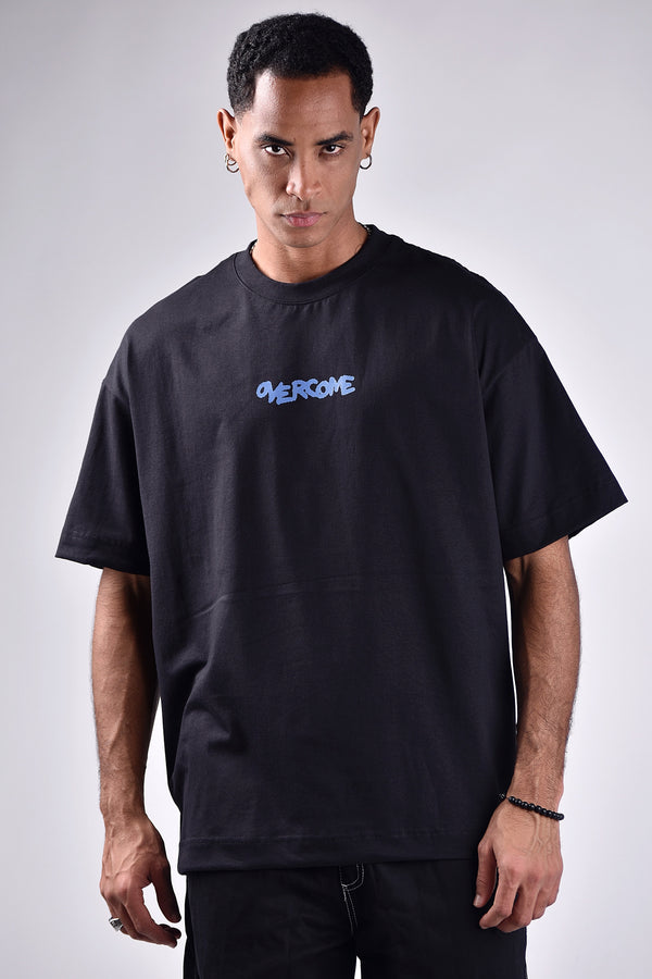 Camiseta Oversized Overcome Embrace The Future Preta