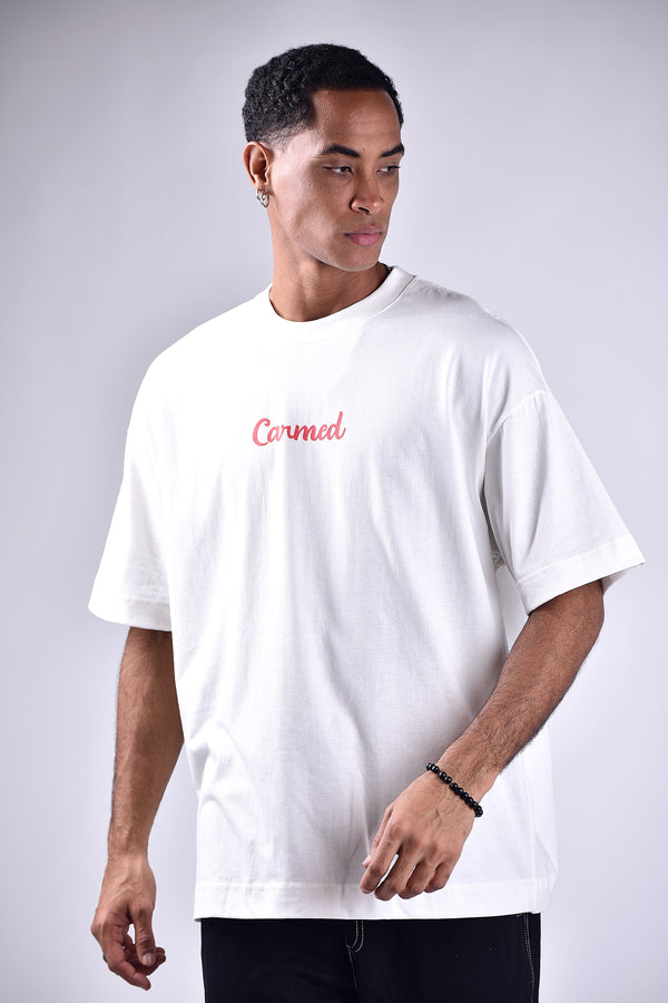 Camiseta Oversized Overcome Carmed Off White