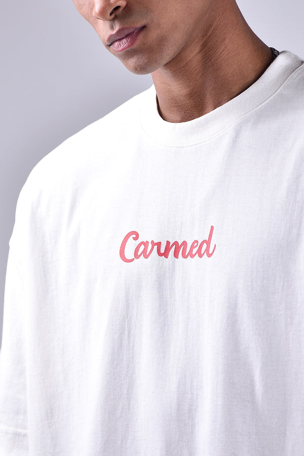 Camiseta Oversized Overcome Carmed Off White