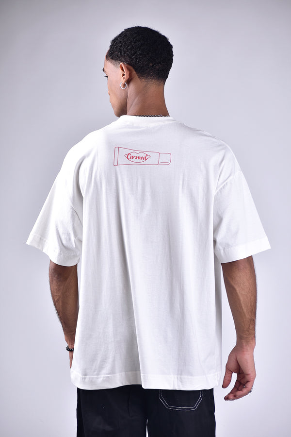 Camiseta Oversized Overcome Carmed Off White