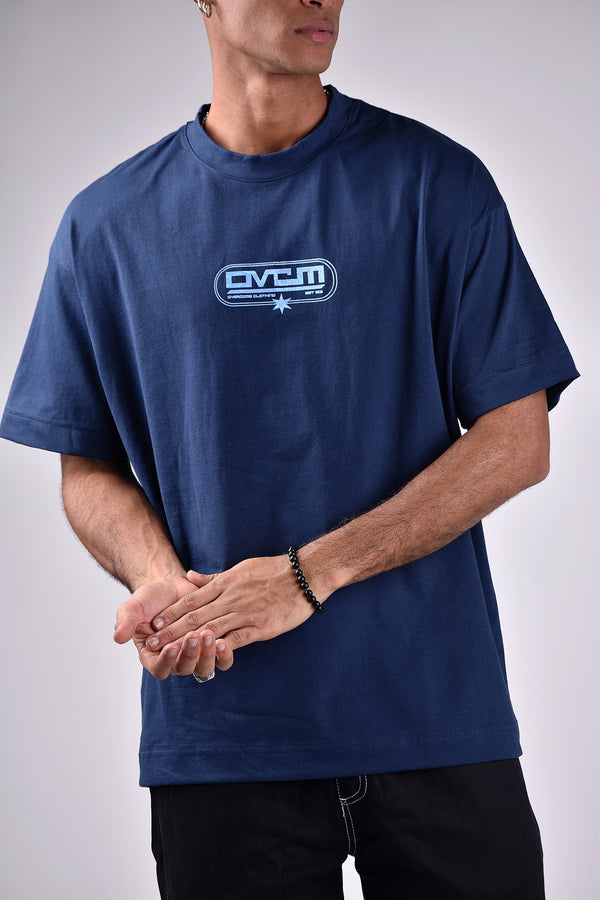 Camiseta Overcome Oversized Urban tide Azul Marinho