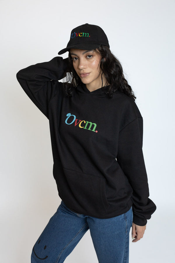 Moletom Canguru Overcome Search Preto