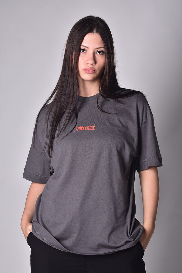 Camiseta Overcome Oversized World Tour Cinza Chumbo